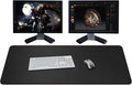 ZORESYN XXL Desk Mat - 43.3x19.7 PU Leather Desk Pad for Office &amp Home Waterproof and Durable Desk Protector for Keyboard and Mouse (Black)
