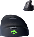 R-Go HE Vertical Ergonomic Mouse Wireless Bluetooth 5.0 for Large Hand with Break Software Prevents Tennis Elbow/Mouse Arm RSI Silent Click 5 Buttons - Compatible Windows/MacOS Black