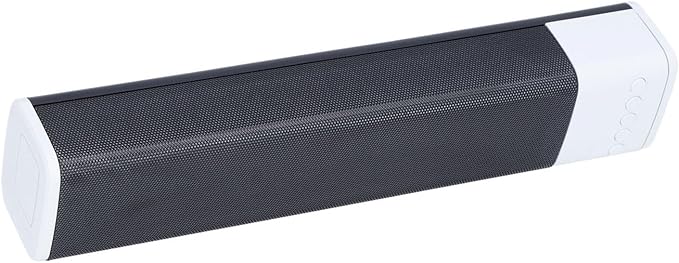 Yoidesu RGB Desktop Soundbar Bluetooth Computer Speaker with Dynamic Lighting Audio Light Sync Display 4Ω 5W for Home Gathering Outdoor Picnic (White)