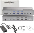 Thunderbolt 4 Dock with DisplayLink 21-in-1 USB-C/A Docking Station for MacBook Windows &amp ChromeOS – 150W Charging 40Gbps 8K/4K Display Dual/Triple/Quad/5 Monitor Support