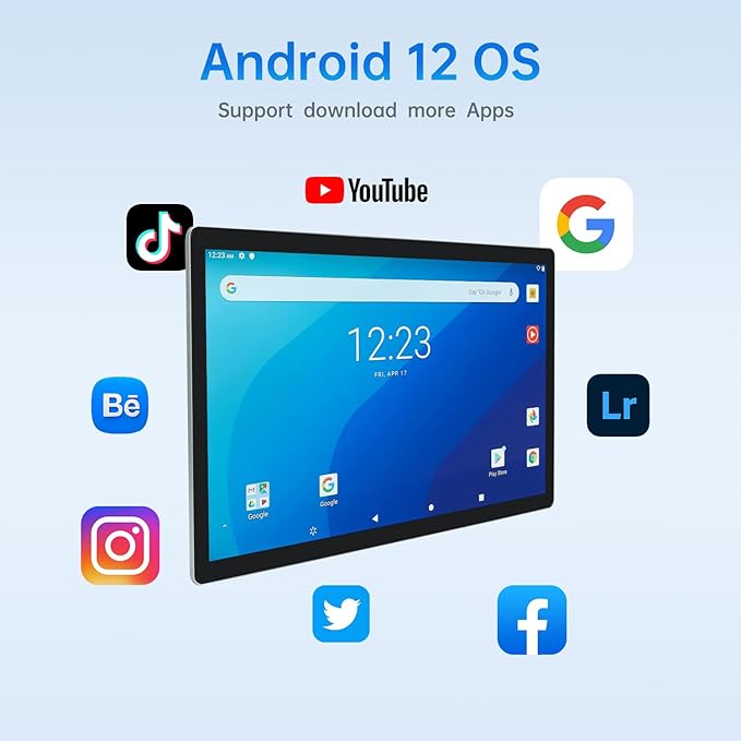23.8-inch Android 12 POS Touchscreen Monitor with Stand16:9 Display 1920 x 1080PWiFi &amp BTBuilt-in SpeakersRK3588 8GB RAM &amp 128GB ROMSuitable for Restaurant RetailBar &amp Small Busines