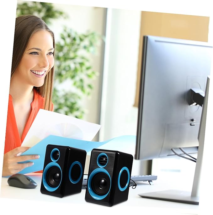 Mini USB 2.0 Computer Speakers for Desktop Laptop Pc Compact Loudspeaker Box with Dc5v Power Portable Home Office Mini Sound System