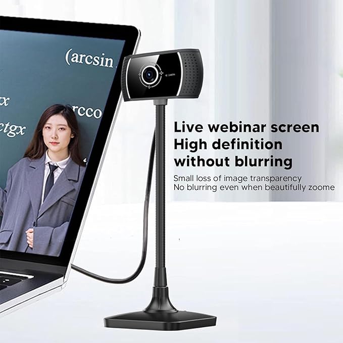 Conference Camera USB2.0 Connection 720P ResolutionNoise Cancellation 360 Degree Autofocus Streaming Webcam