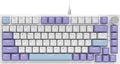 AJAZZ AK820 75% Wired RGB Gasket Mechanical Keyboard with Volume Knob Compact 82 Keys Hot-Swap Keyboard OME Profile PBT Keycap Detachable Type-C Cable (Purple&ampBlue)
