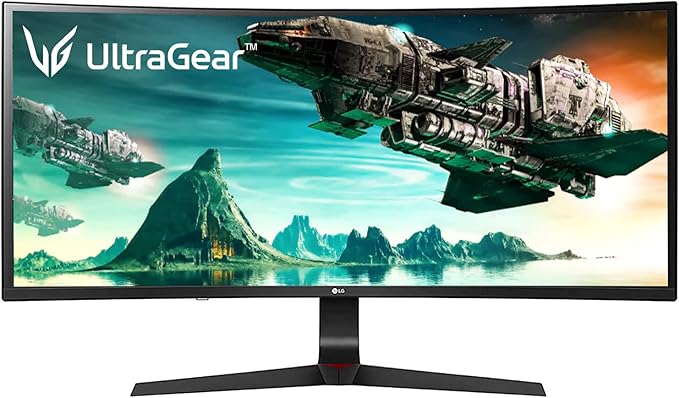 LG 34GL750-B Ultragear Gaming Monitor 34 21: 9 Curved Wfhd (2560 X 1080) IPS Display 144Hz Refresh Rate NVIDIA G-SYNC Compatible Adaptive-Sync Technology HDR10 144Hz Refresh Rate - Black