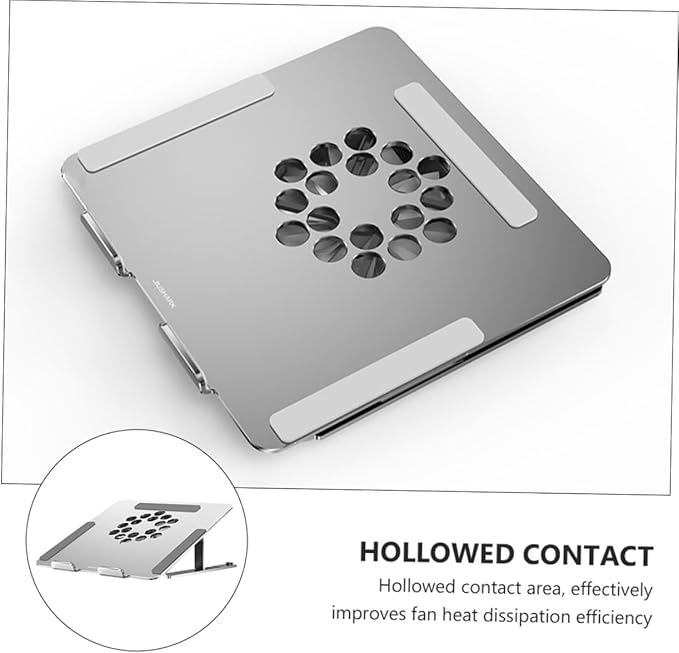 Laptop Cooling Pad with LED Fan Quiet Ventilated Support for Laptops Up to Adjustable Design for Enhanced Heat Dissipation and Ergonomic Comfort