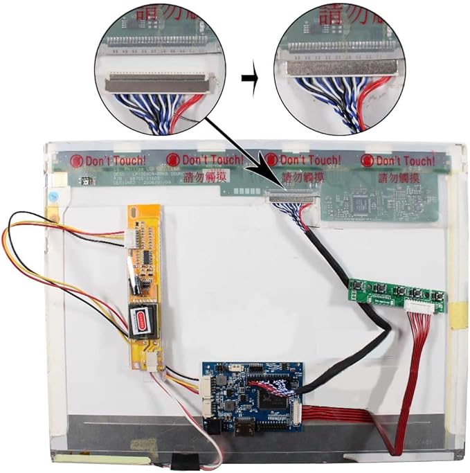 VSDISPLAY Audio LCD Controller Board Work for 14.1 15.4 Inch 1280x800 B154EW01 B154EW02 LP154W01 LTN154AT07 LTN154X3-L01 LP154WX4 LTN140W2-L01 LVDS 30 Pin Interface 1CCFL Backlight LCD Screen