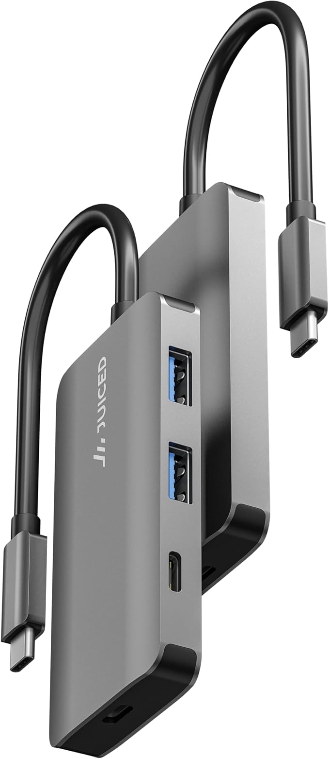 Juiced Systems QuadHUB Power - USB-C Generation 2 10Gbps 100 Watt Power Delivery Hub - 2X USB-C 10Gbps Ports - 2X USB-A 10 Gbps Ports