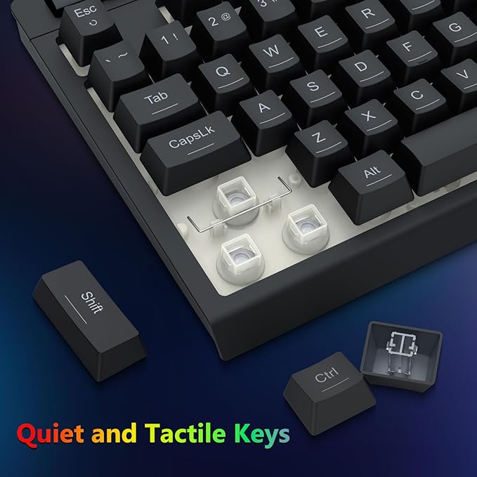 Redragon Wired Gaming Keyboard and Mouse Combo RGB Backlit 75% Mini Macro Membrane Keyboard with Anti-Ghosting &amp Multimedia Keys + 8000 DPI Programmable Optical Mice for PC Laptop
