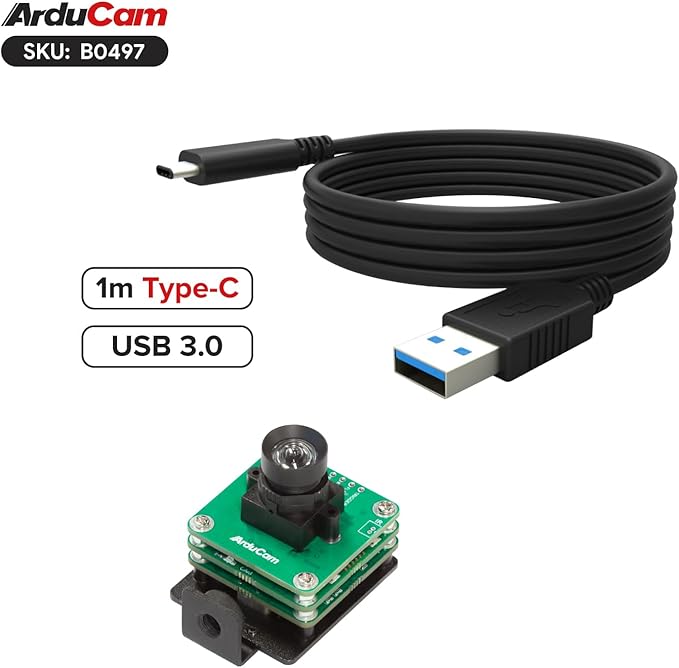 Arducam USB 3.0 Camera 8.3MP 90fps@720p High-Speed USB Camera Module 4K IMX678 Low Light Webcam with 100°D Wide Angle M12 Lens for Windows Linux