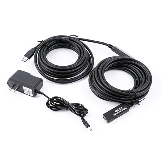 33FT USB 3.0 Active Extension CableUSB Extension Cord A-Male to A-FemaleCompatible with Oculus Quest 3 VRHeadsetHard DrivePrinterWebcamScannerPS4 More