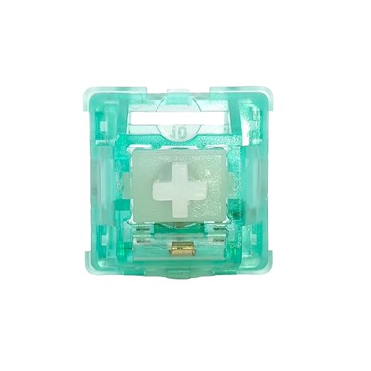Tecsee Ice Mint Switches for Mechanical Gaming Keyboards PC UPE Linear stem | Standard 68g Gold Spring | Plate Mounted | SMD 5 Pin RGB Switches for Backlit Keyboard (Linear/35PCS)