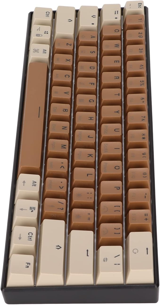 Wired Mechanical Keyboard 61 Keys Mechanical PC Gaming Keyboard Color Mixing Quick Response Ergonomic Wired Keyboard for for Android for iOS (Blue Switch)
