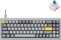 Keychron Q7 Wired Custom Mechanical Keyboard 70% Layout QMK/VIA Programmable Macro with Hot-swappable Gateron G Pro Blue Switch Double Gasket Compatible with Mac Windows Linux (Grey)