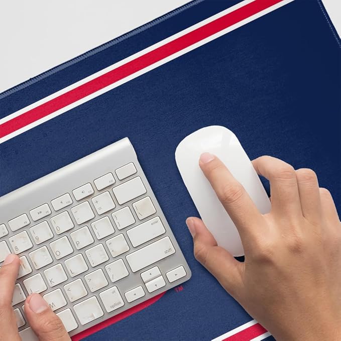 University of Dayton Flyers Primary Logo Stripes Large Gaming Mouse Pad Desk Mat with Stitched Edges Non-Slip Base for Gamer Home and Office 31.5 x 15.7