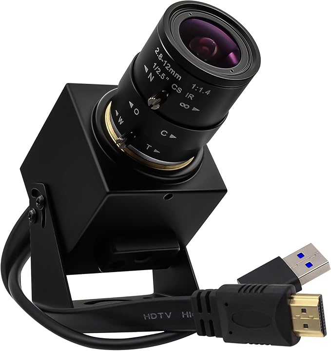 SVPRO 4K 60fps USB Camera with 2.8-12mm Manual Zoom Lens HDMI/USB3.0 Dual Output H.264/MJPEG 4X Optical Zoom Webcam for PC Mac Raspberry Pi Live Streaming Video Conferencing TV Monitor