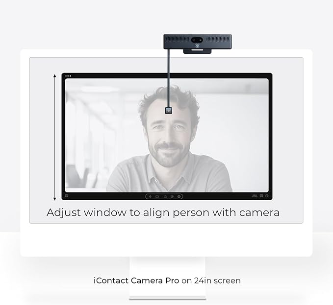 ProHello 4K HD Webcam with Eye Contact Windows Hello Facial Recognition Noise Cancelling Mics USB Plug &amp Play for Mac PC &amp Linux Works with Zoom Teams Meet Video Calls