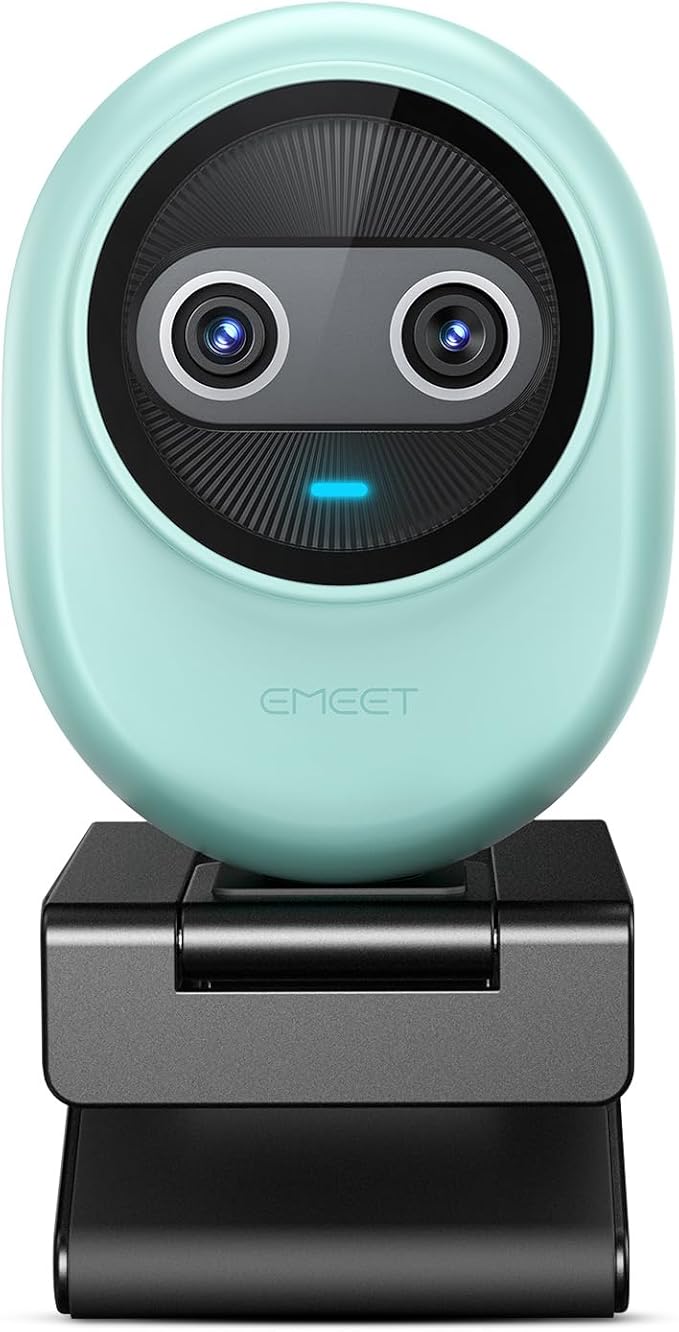 EMEET Piko 4K Webcam for Streaming World’s 1st Dual-Camera AI-Powered 4K Camera w/AI Autofocus 3 Mics Array&amp3 Sound Modes USB Webcam with Clip Great for Streaming Desk Setup