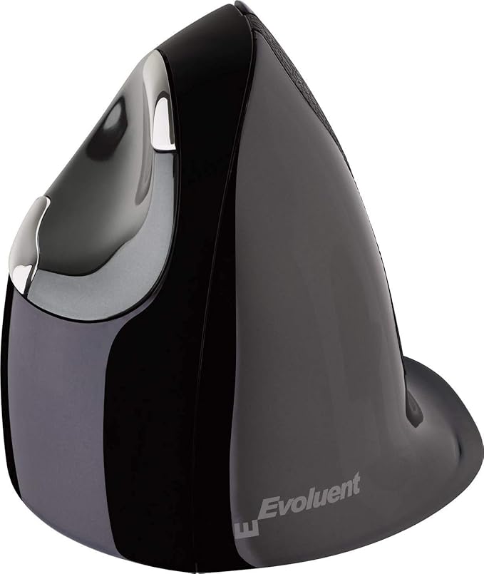 Evoluent Mouse VMDLW - VerticalMouse D Right Hand Ergonomic Design Evoluent Vertical Mouse D Large with Wireless Connection for Laptop and PC Plus Jestik Microfiber Cloth