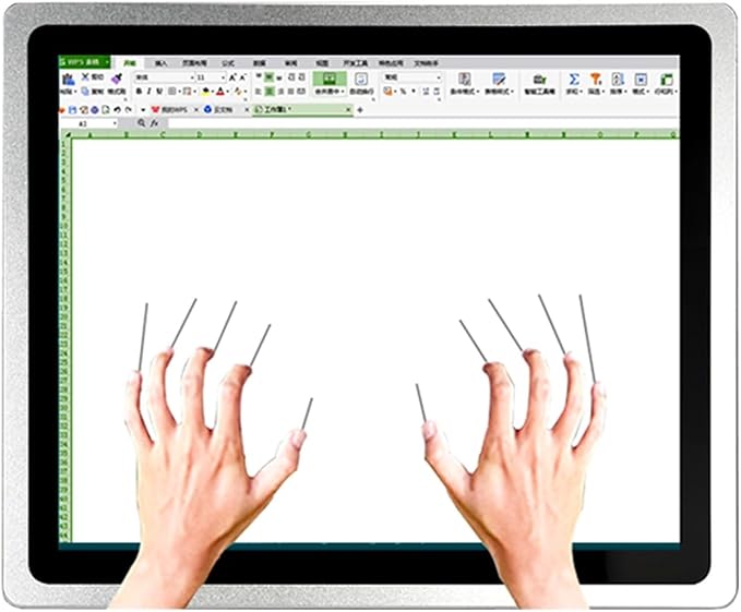1pc 10.4 Industrial Computer Monitor 10 Inch Capacitive Touch Screen 1024 * 768 with VGA/DVI/HDMI/USB Interface Mini PC Screen(VGA DVI)