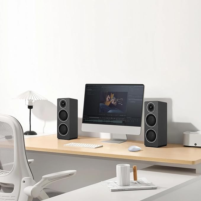 Computer Speakers with Subwoofer 2.1 Gaming Speaker System for Desktop PC 8 Deep Bass Bluetooth 5.3 AUX/RCA/Optical/Coaxial Surround Sound for PC/Monitor/TV - Black