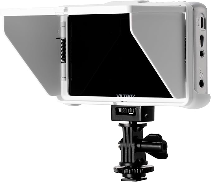 VILTROX 5.5 Inch Portable On-Camera Monitor 4K Touchscreen HDMI Video Field Monitor 1920×1080 Wide Viewing Sunshade Hood HDMI in and outputs 3D LUTs (White)