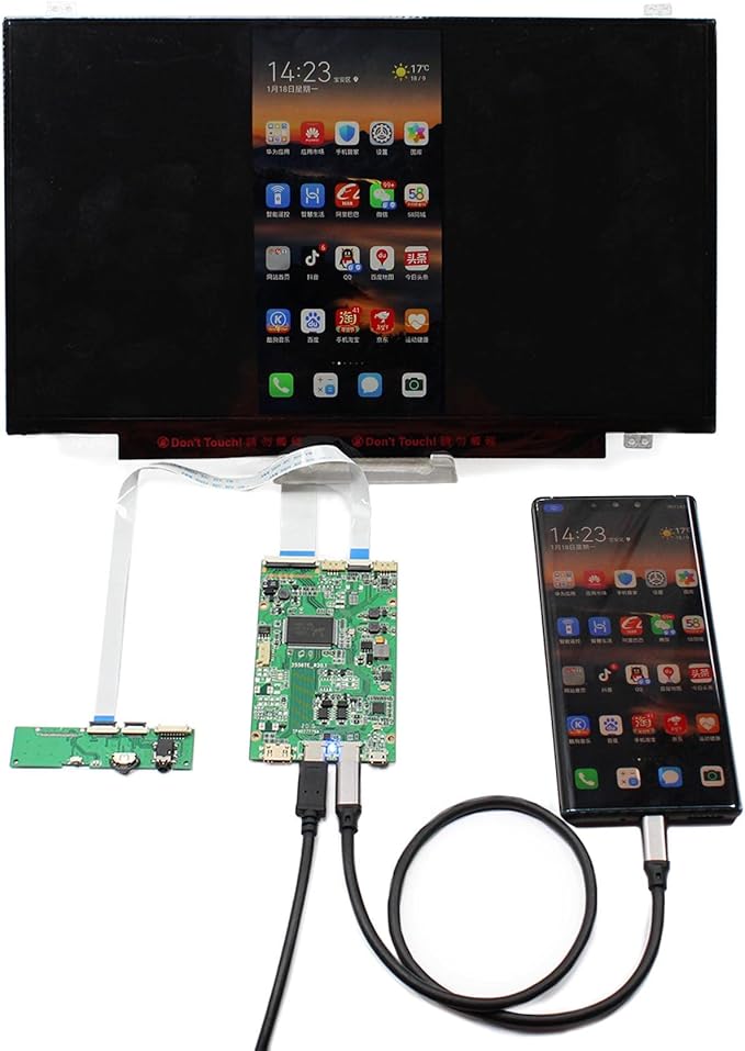 VSDISPLAY 14 14 Inch 1920X1080 IPS LCD Screen with USB C LCD Controller Board VS-RTD2556HC-V2