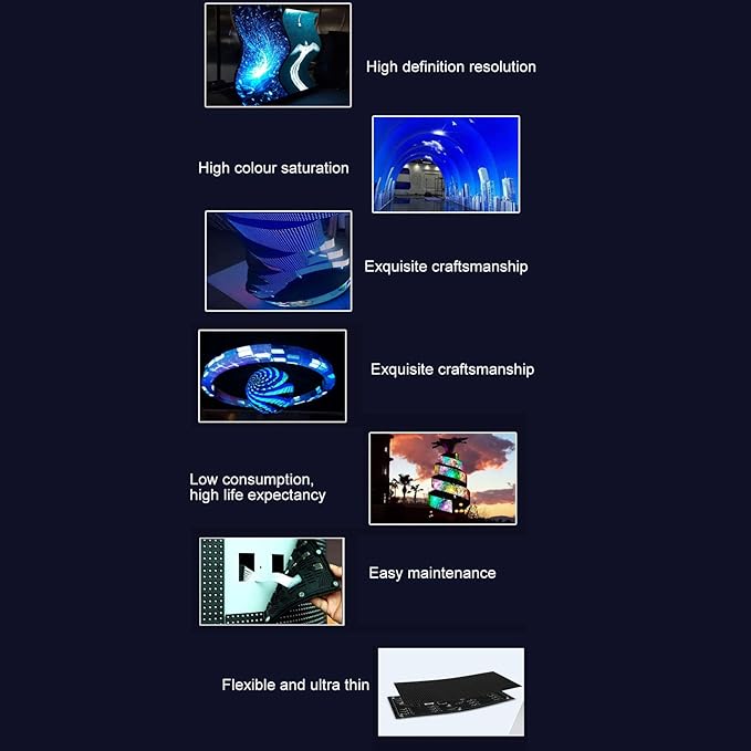 EVTSCAN Flexible LED Panel 208x104 Pixels Full Color LED Matrix Panel for Hotel KTV Bar DC5V