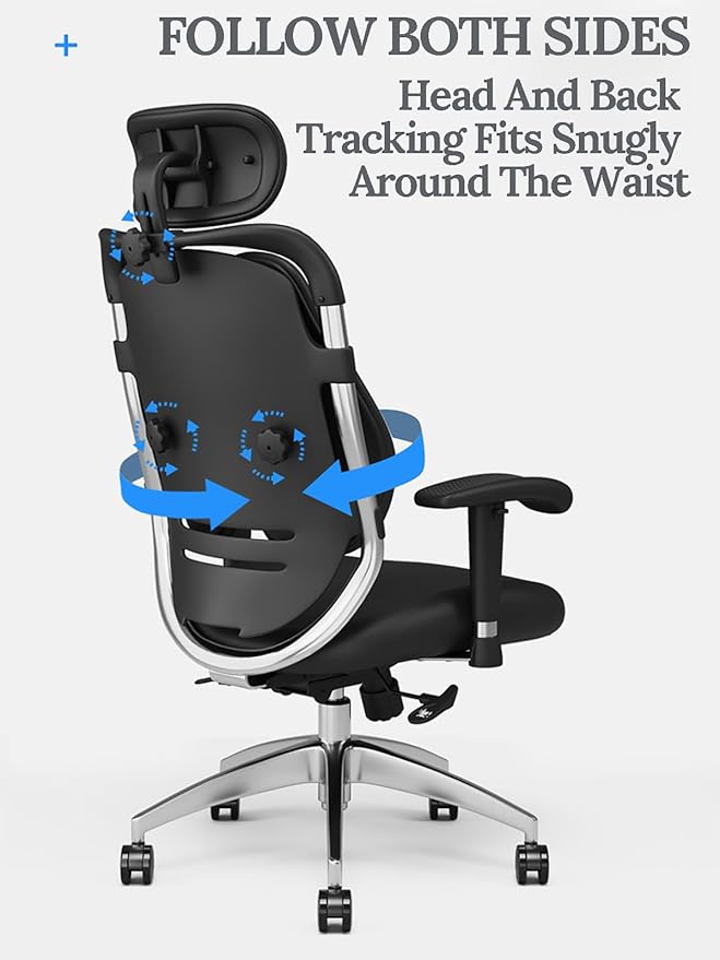 JSWHYBD Gaming Chair with Footrest Office Chair High Back Ergonomic Computer Chair with Lumbar Support Task Chair Reclining Computer Chair Gaming Video Black