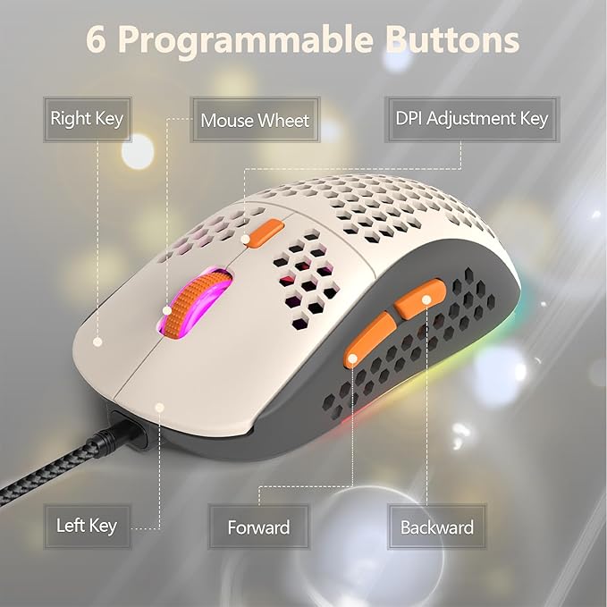 RK-T60 Wired 60% TKL Mechanical Gaming Keyboard Led Rainbow Backlight Ultra-Compact NKRO Linear Red Switch ABS Keycap RGB Honeycomb Mice Coiled Aviator Cable for Windows Laptop PS4/PC/WIN Gamer