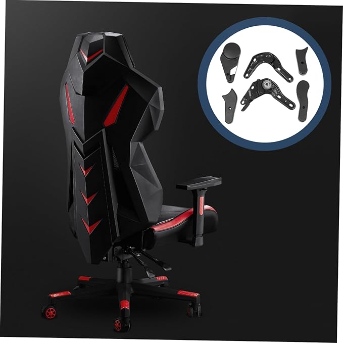 Zerodeko 6 Pcs Chair Regulators Multi Angle Adjusters for Gaming and Office Chairs Plastic Angle Tuners Replacement Parts for E Sports Seat Easy to Install Black