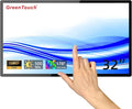 GreenTouch 32 Inch Industrial Digital Signage Touchscreen Monitor 500 Nits Display 1920 x 1080P Built-in Speaker with HDMI + VGA + DVI Ports for Advertising