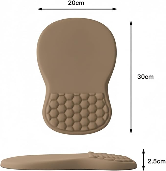 Ergonomic Mouse Pad with Wrist Support Memory Foam Wrist Rest for Carpal Tunnel &amp Wrist Pain Relief Non-Slip Rubber Base Comfortable Gaming Mousepad for Computer Laptop Office &amp Home
