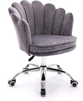 Velvet Dresser Chair Ergonomic Office Game Chairs Bedroom Swivel Recliner Chair with Adjustable Sit Height Home Chair Living Room for Gaming