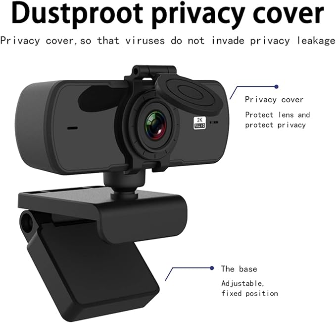 Webcam 1080P 2K HD Computer Web Cam PC Camera with Microphone USB Plug and Play Video Calling Conference Work PC Gamer Webcast for Business Meetings (Color : PC5)