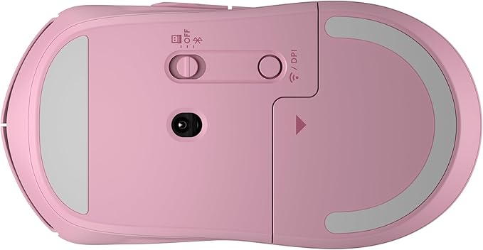 HP 400 Quiet Wireless Mouse Dual Bluetooth &amp 2.4GHz Soft Silicone Quiet Clicks Microsoft Wheel 24-Month Battery 6000 DPI Ambidextrous Eco-Friendly Design Multi-OS Pink
