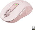 Logitech Signature M650 Wireless Mouse - for Small to Medium Sized Hands 2-Year Battery Silent Clicks Customizable Side Buttons Bluetooth Multi-Device Compatibility - Rose (Renewed)