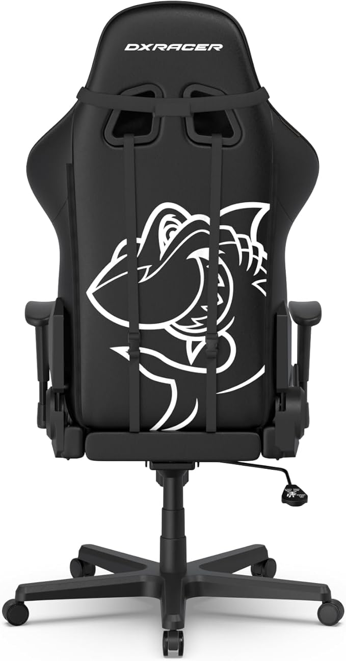DXRacer Formula L Ergonomic Gaming Chair for Adults Reclining Video Office Computer Chair with Lumbar Support and Headrest Racing Style Height Adjustable (PVC Synthetic Leather Zero)