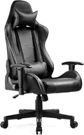 WANYE Ergonomic Gaming Chair with Height Adjustment Headrest Lumbar Support E-Sports Swivel Chair for Game Playing and Working Black