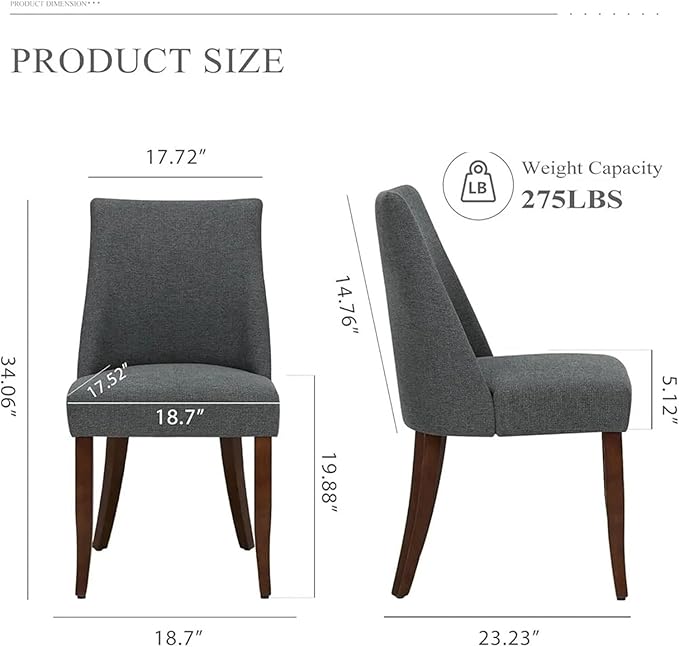 Adjustable Office Computer Chair with Armrest 1pcs Comfortable Upholstered Wood Dining Room Seats Chairs with Back Fabric Furniture