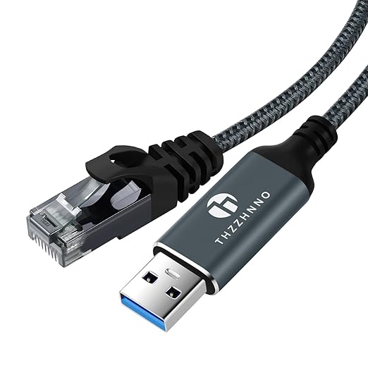 USB to Ethernet Cable 10FT USB 3.0 A to RJ45 Male Cable Directly Connected Gigabit LAN Network Compatible with Laptop PC MacBook Switch Windows 10/11 macOS Linux