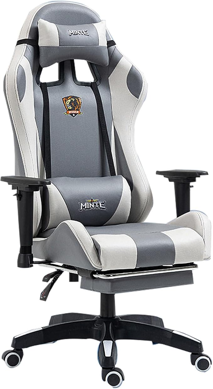 Gaming Chair with Lifting Armrests Technology Fabric Gaming Chair with Telescopic Footrest Professional Arena-Level Gaming Ergonomic Chair Racing Style Gaming Chair Home Office Computer Chair