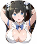 3D Mouse Pad Oppai Mousepad with Soft Gel Wrist Rest Anime Manga Gaming Boob pad Anti-Slip Mouse Mat （Hesti 45）