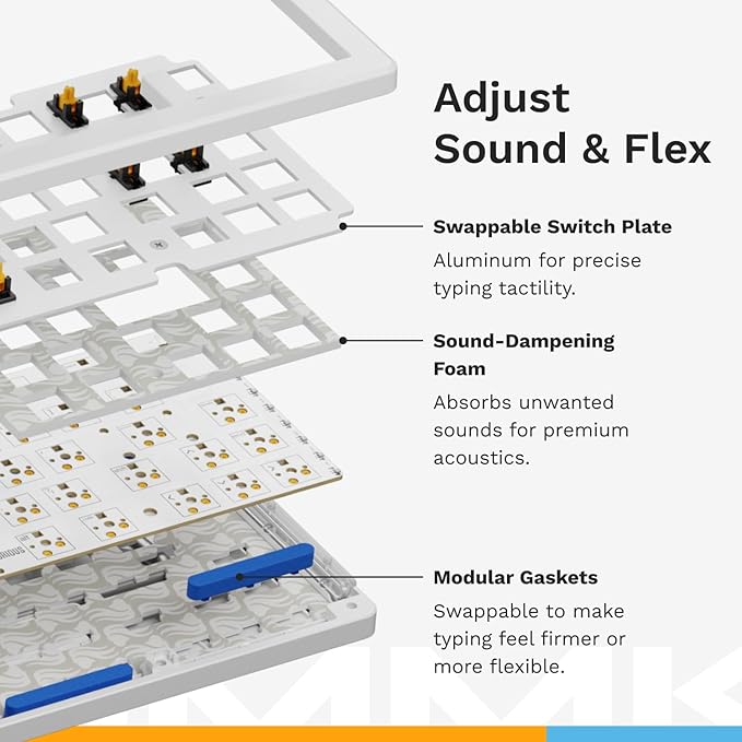Glorious Gaming - GMMK 3 HE Rapid Trigger Keyboard Hall Effect 8K Polling Rate MX Mechanical &amp Magnetic Switches Hotswappable 65% Keyboard Modular Gasket System Doubleshot PBT keycaps (White