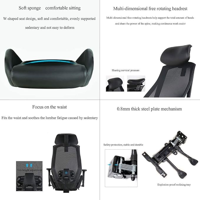 Office Chair Gaming Chair Computer Chair Reclining Computer Chair Home Modern Minimalist Office Study Lifting Backrest Waist Swivel Chair Net Gaming Seat