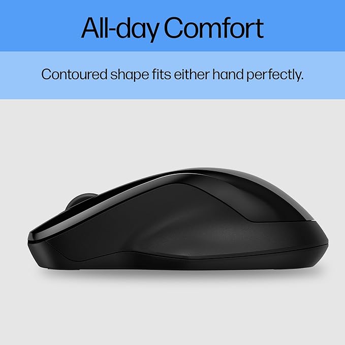 HP 250 Dual Mouse - for Computer or Laptop - Multi-OS &amp Device Compatibility Dual-Mode 2.4 GHZ or Bluetooth Connectivity - Multi-Surface Technology - 1-Year Battery Life - Ambidextrous