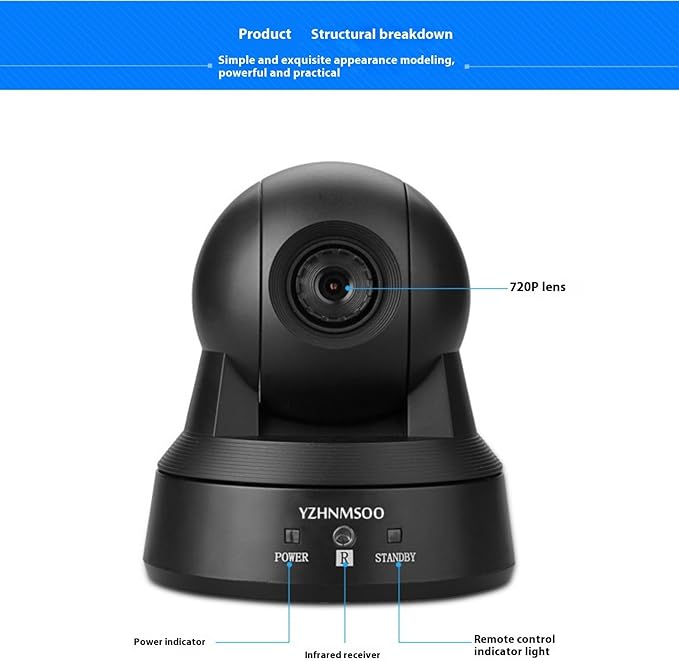 Video Broadcast Camera 1080P Conference Camera Outdoor for Live Streaming Online Meeting with Remote Controller