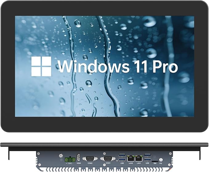 15.6 inch Indusrial Panel PCIndustrial Embedded Panel PCFanless Panel Computer All in One Windows 10 ProJ6412 16GB RAM 512GB ROM4xUSB3.02xUSB2.04xRS232+2xRS4858*GPIOHDMI2xLAN