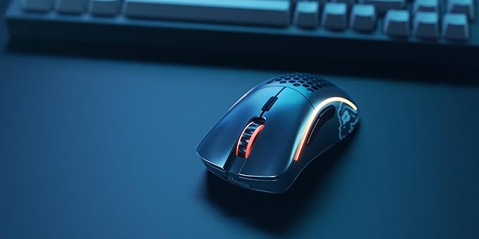 GLORIOUS Model D- (Minus) Wireless Gaming Mouse - 67g Superlight Honeycomb Design RGB Ergonomic Lag Free 2.4GHz Wireless Up to 71 Hours Battery - Matte Black