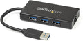 StarTech.com USB 3.0 Hub with Gigabit Ethernet Adapter - 5Gbps - 3 Port - NIC - USB Network / LAN Adapter - Windows &amp Mac Compatible  TAA (ST3300G3UA)